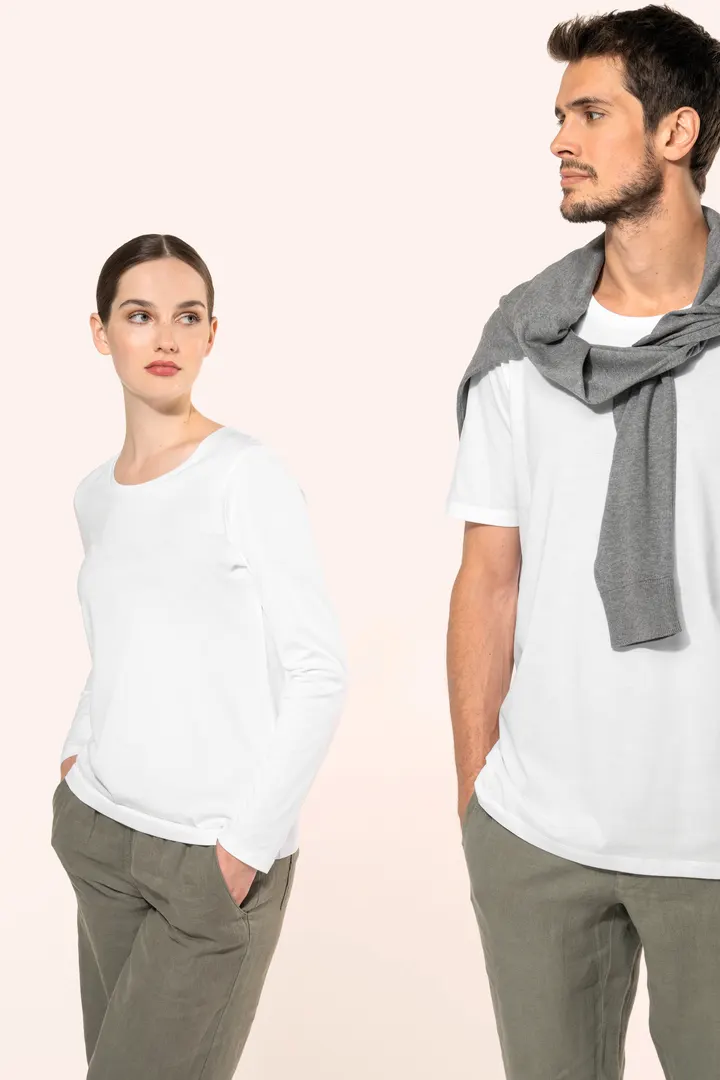 Supima® Damen-T-Shirt mit Rundhals ausschnitt und kurzen Ärmeln 21