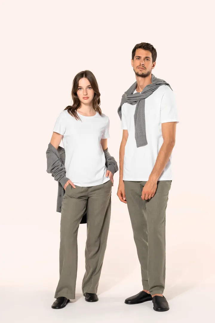 Supima® Damen-T-Shirt mit Rundhals ausschnitt und kurzen Ärmeln 11