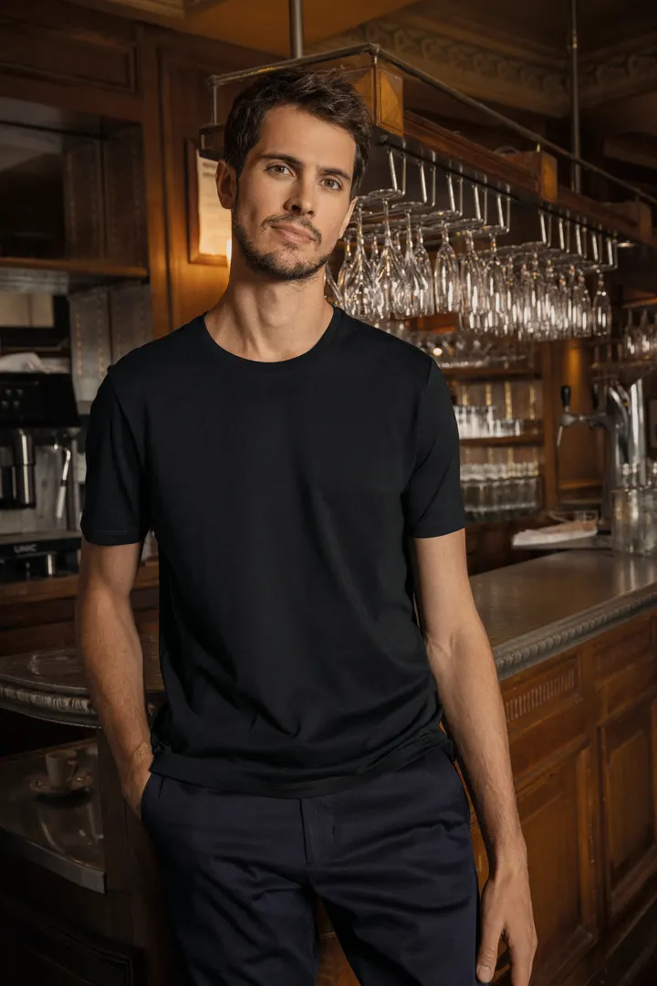 Supima® Herren-T-Shirt mit Rundhals ausschnitt und kurzen Ärmeln 32