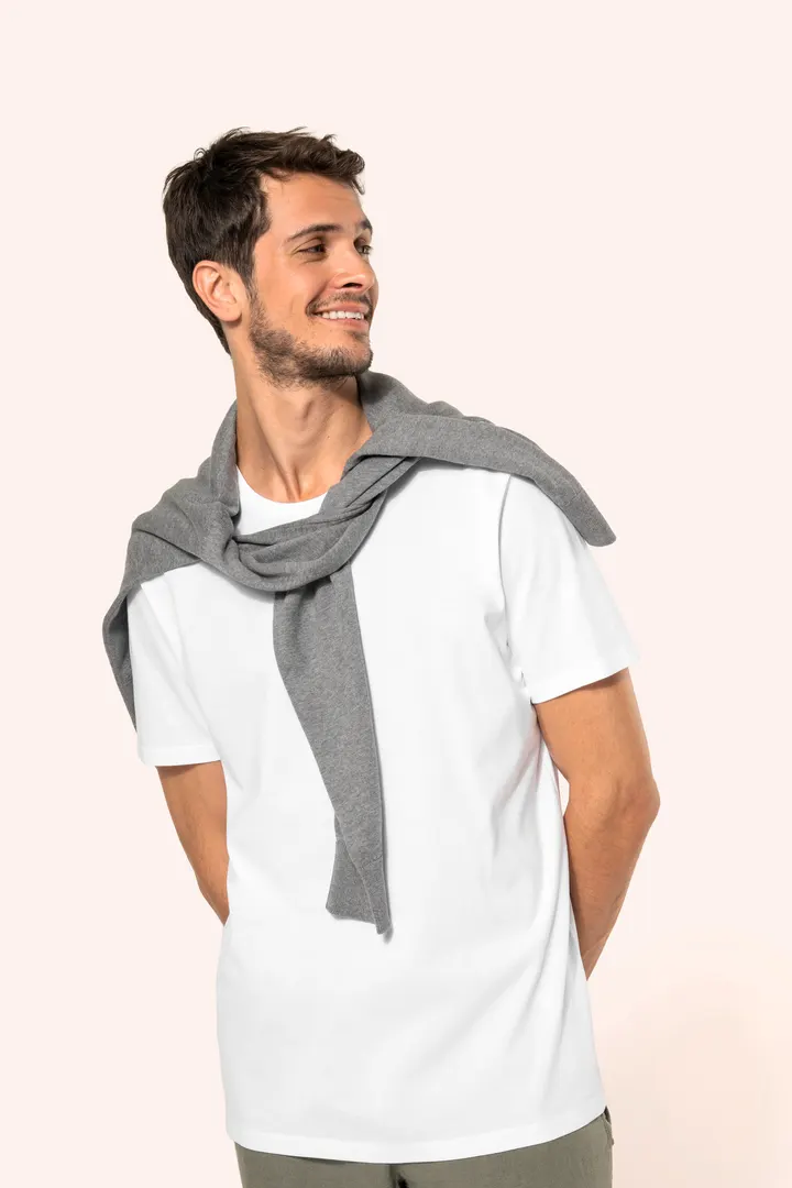 Supima® Herren-T-Shirt mit Rundhals ausschnitt und kurzen Ärmeln 7