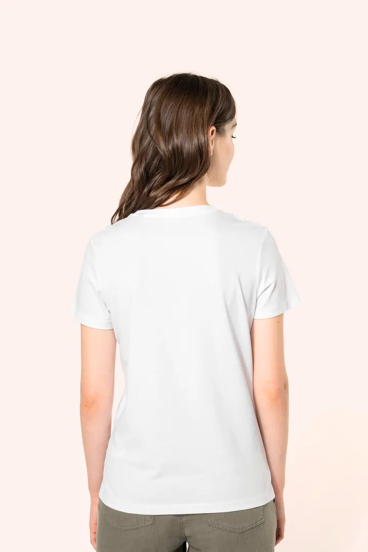 Supima® Damen-T-Shirt mit Rundhals ausschnitt und kurzen Ärmeln 5