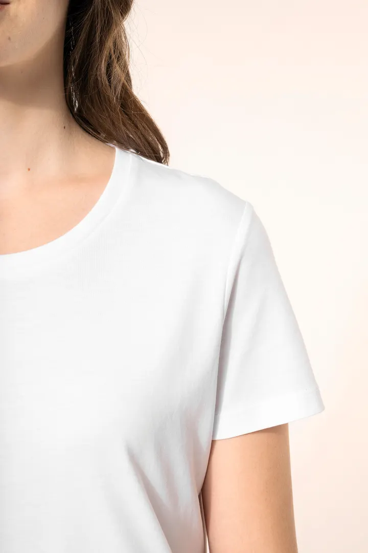 Supima® Damen-T-Shirt mit Rundhals ausschnitt und kurzen Ärmeln 9