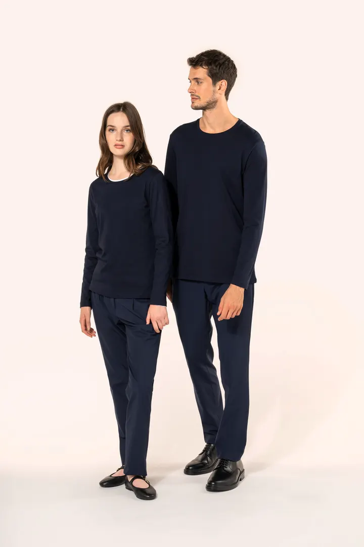 Supima® Damen-T-Shirt mit Rundhalsausschnitt und langen Ärmeln 12