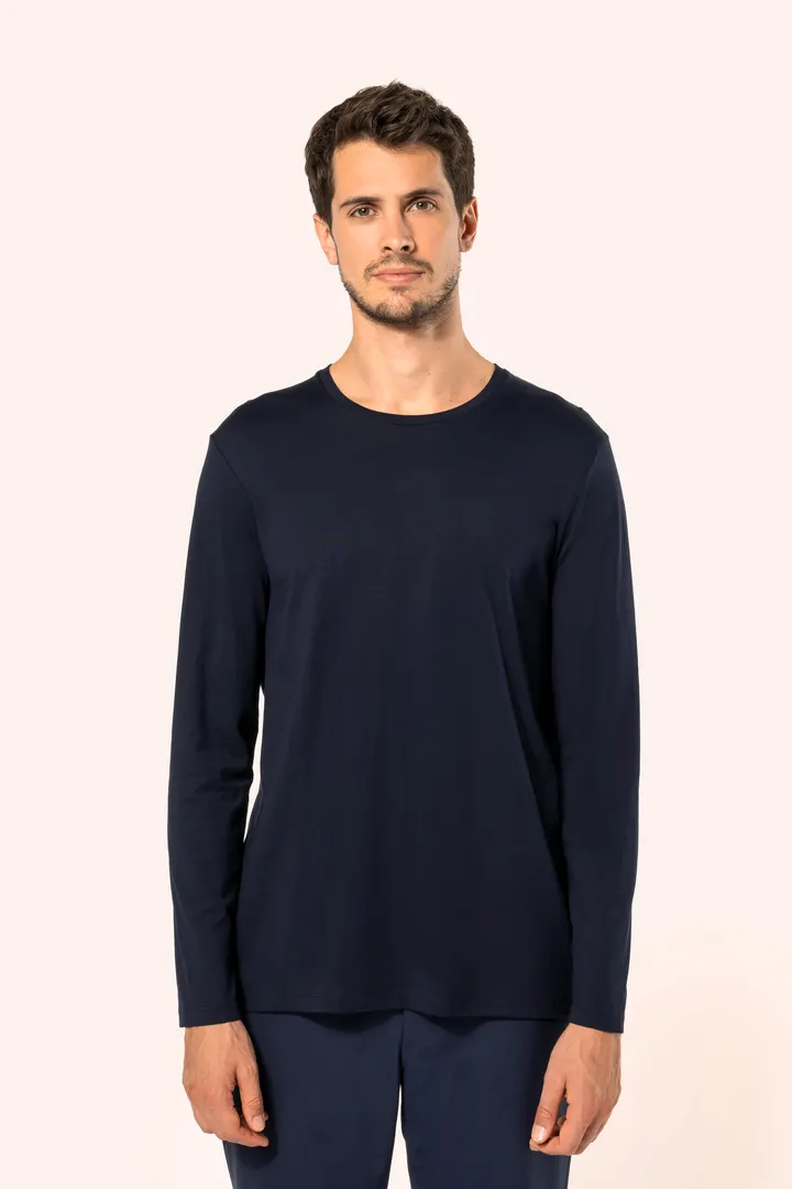 Supima® Herren-T-Shirt mit Rundhalsausschnitt und langen Ärmeln 14