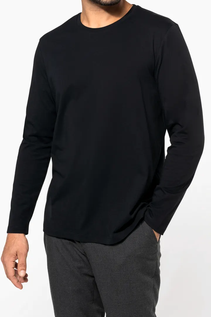 Supima® Herren-T-Shirt mit Rundhalsausschnitt und langen Ärmeln 2