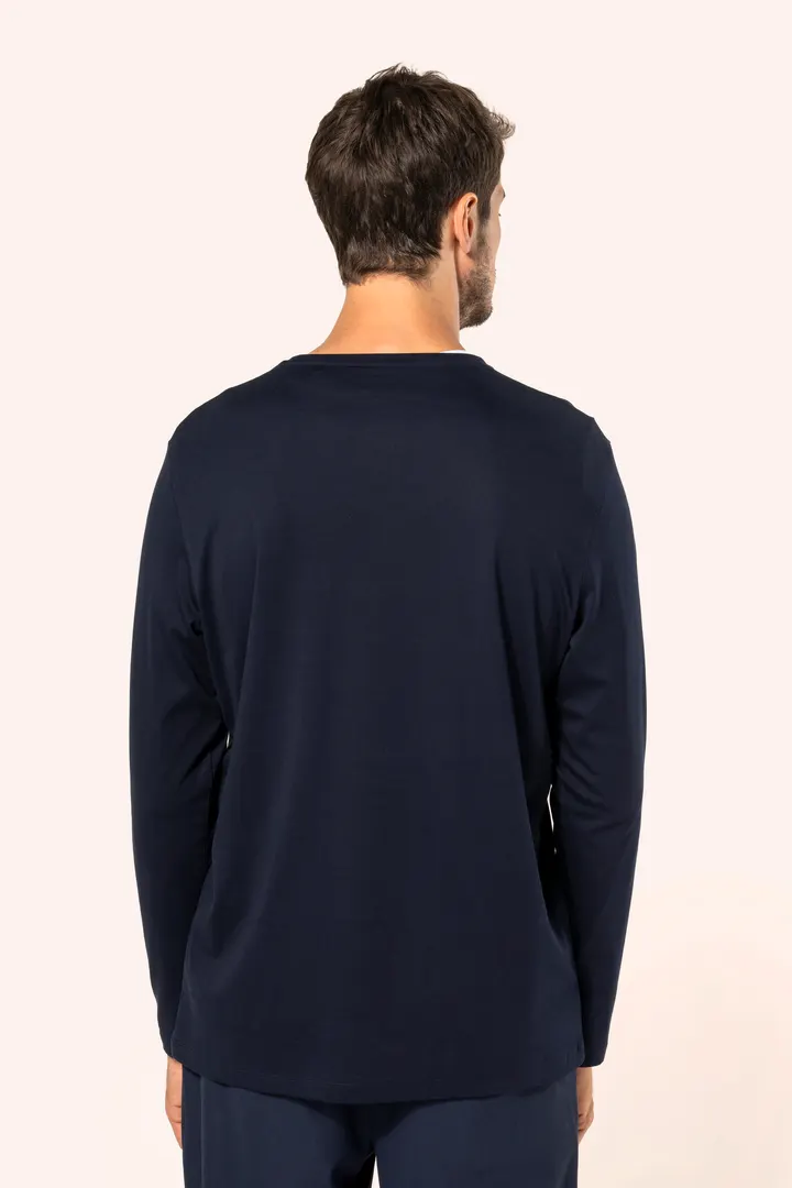 Supima® Herren-T-Shirt mit Rundhalsausschnitt und langen Ärmeln 5