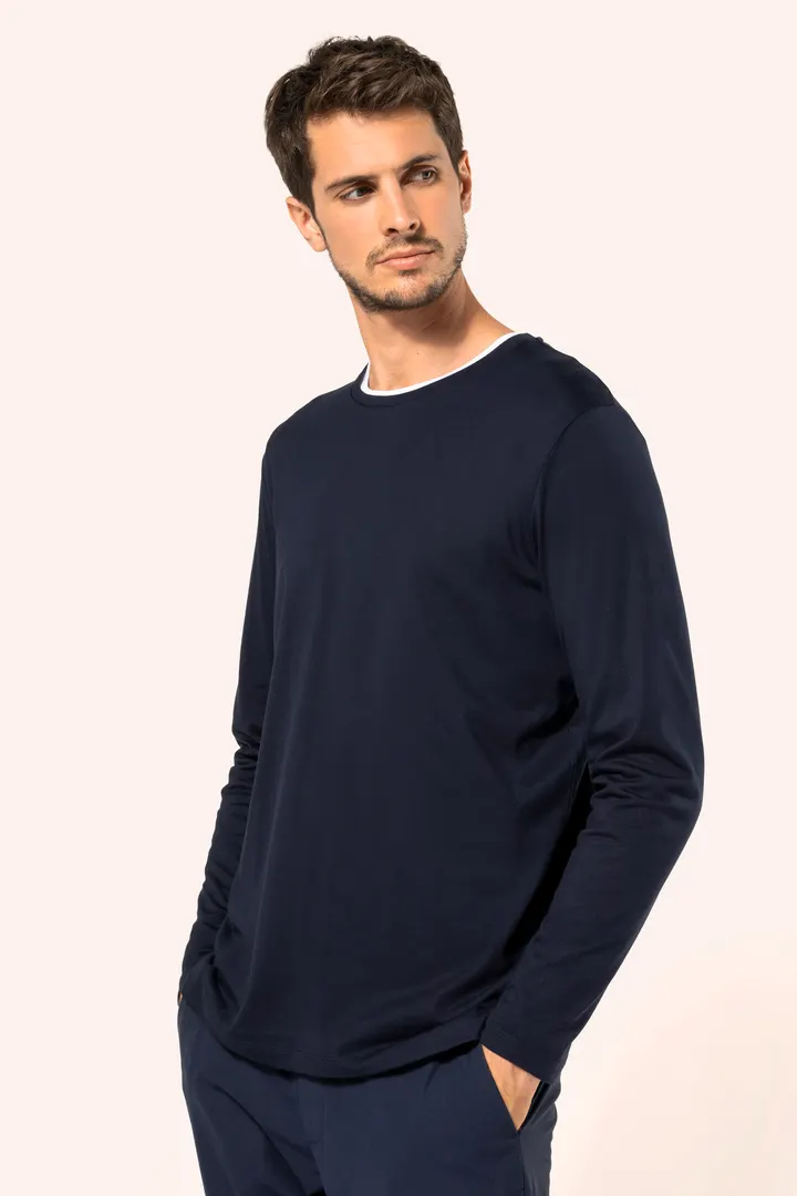 Supima® Herren-T-Shirt mit Rundhalsausschnitt und langen Ärmeln 7