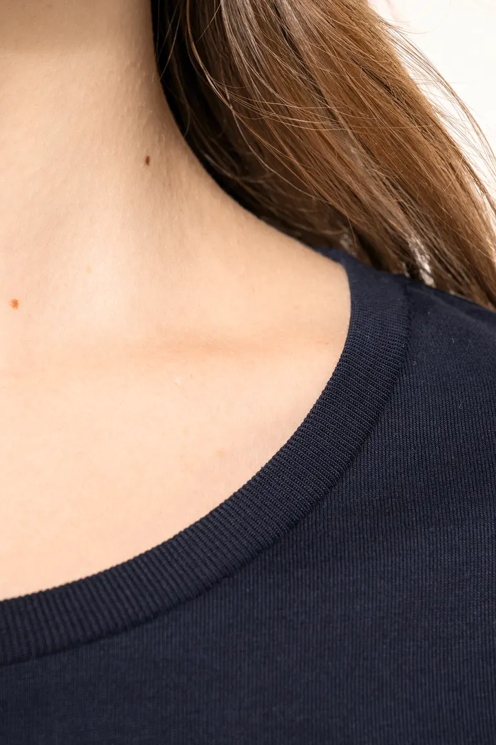 Supima® Damen-T-Shirt mit Rundhalsausschnitt und langen Ärmeln 10