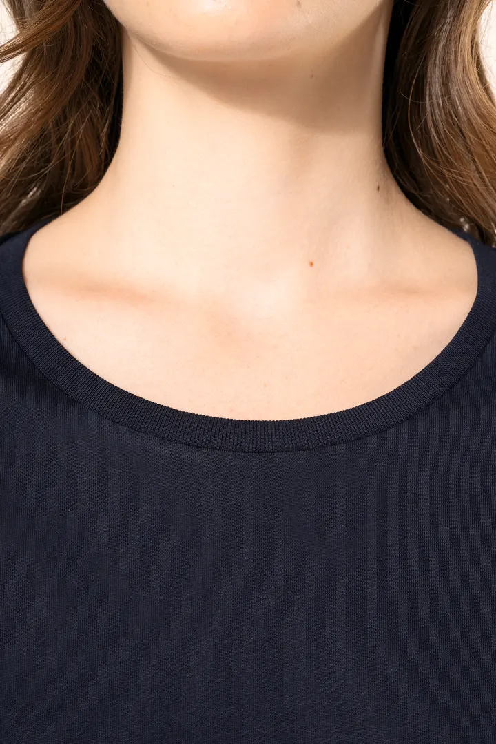 Supima® Damen-T-Shirt mit Rundhalsausschnitt und langen Ärmeln 9