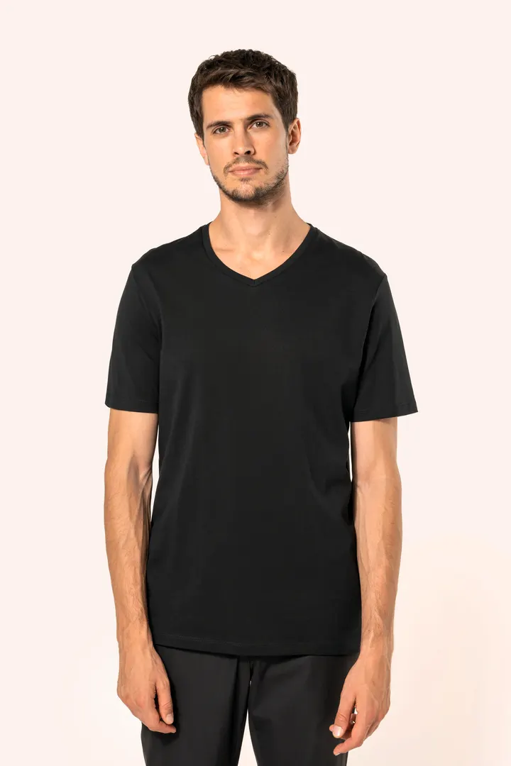 Supima® Herren-T-Shirt mit V-Ausschnitt und kurzen Ärmeln 9
