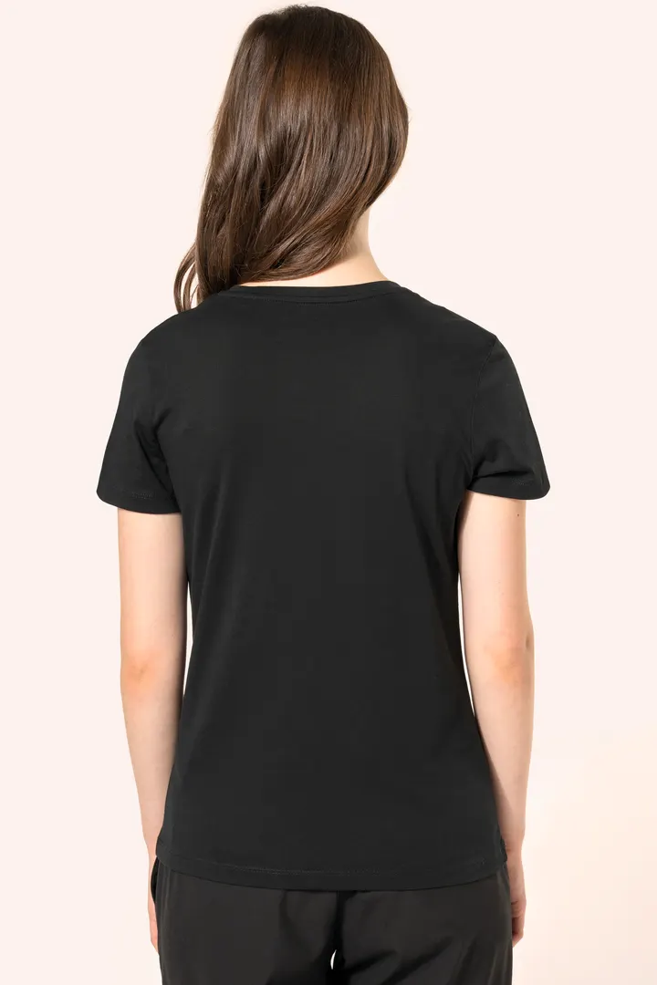 Supima® Damen-T-Shirt mit V-Ausschnitt und kurzen Ärmeln 7
