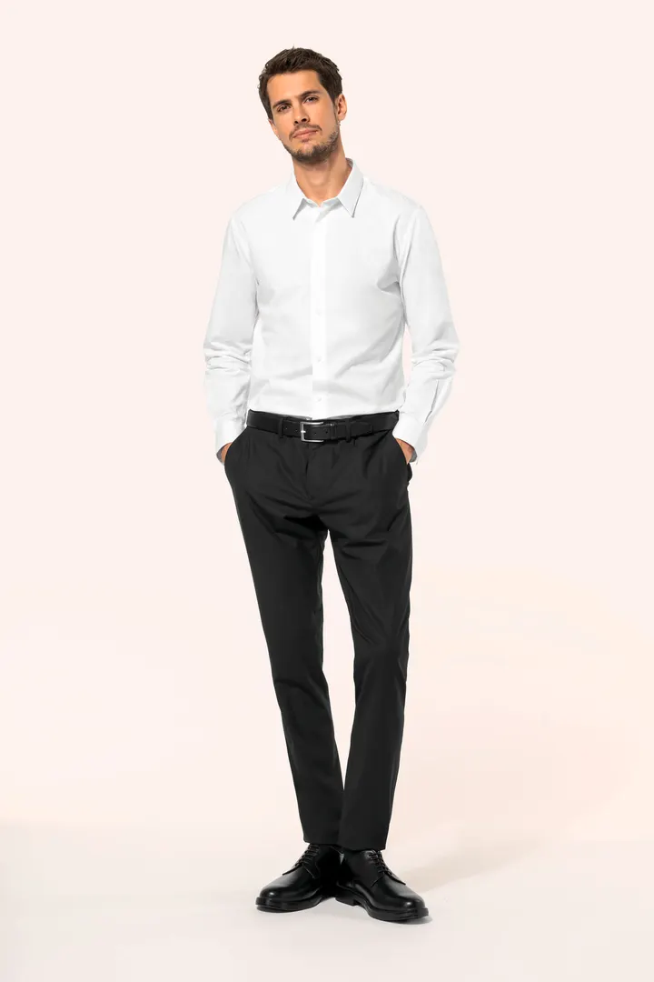 Chemise popeline manches longues homme 10