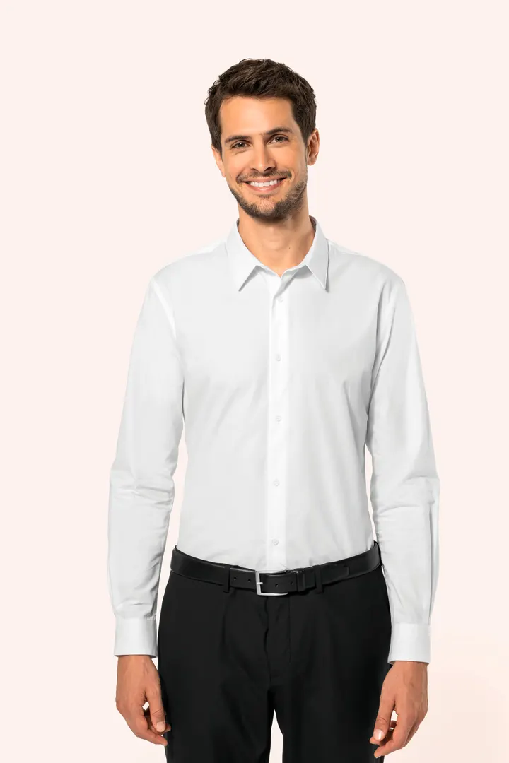 Chemise popeline manches longues homme 11