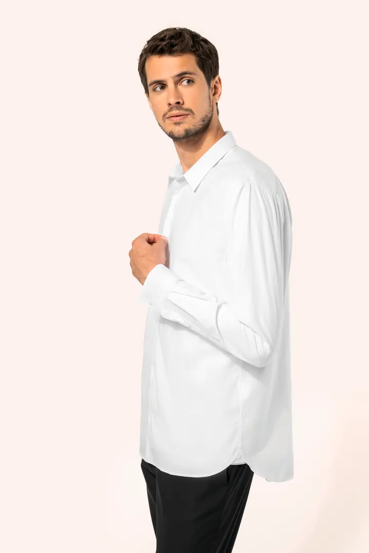 Chemise popeline manches longues homme 3