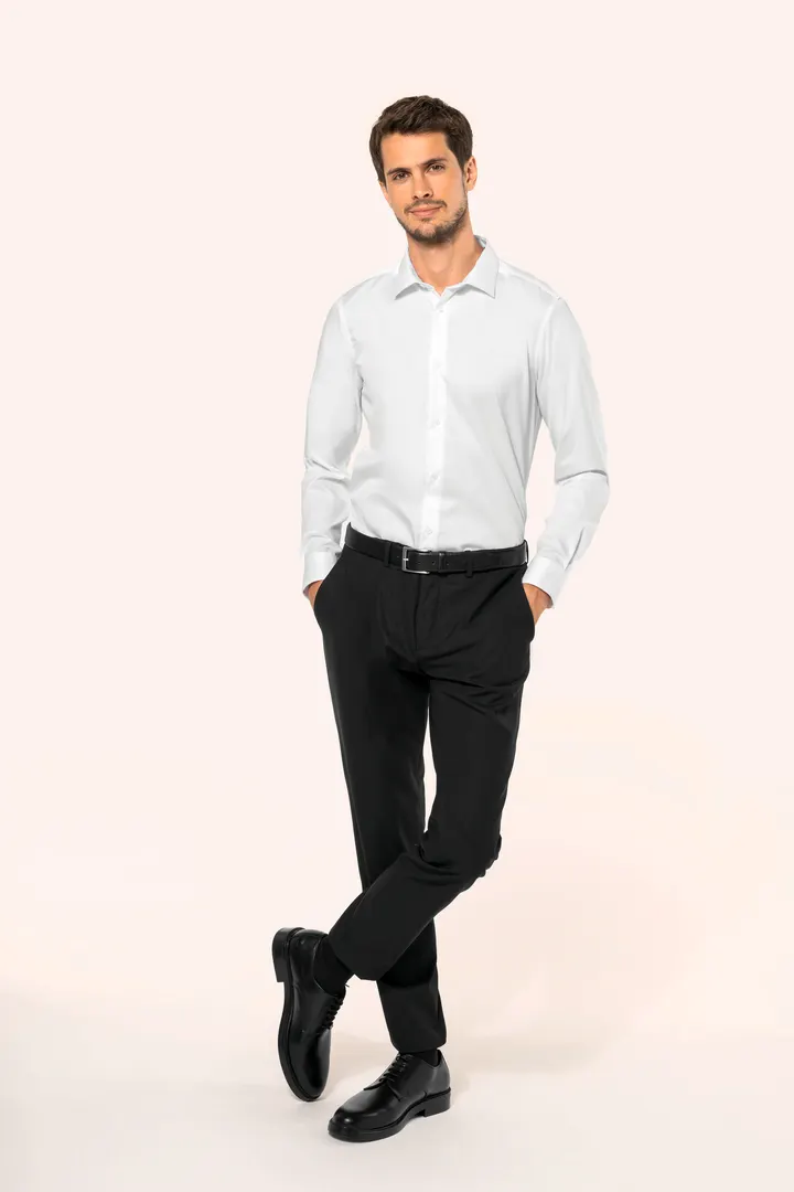 Chemise twill manches longues homme 5