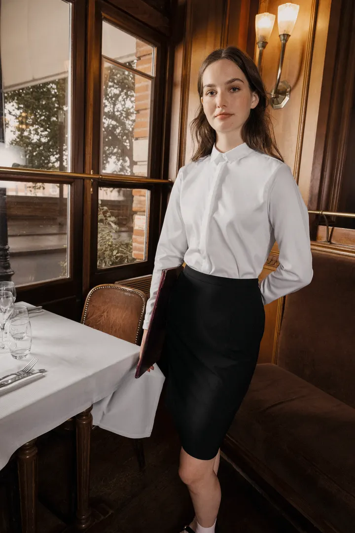 Chemise twill manches longues femme 12