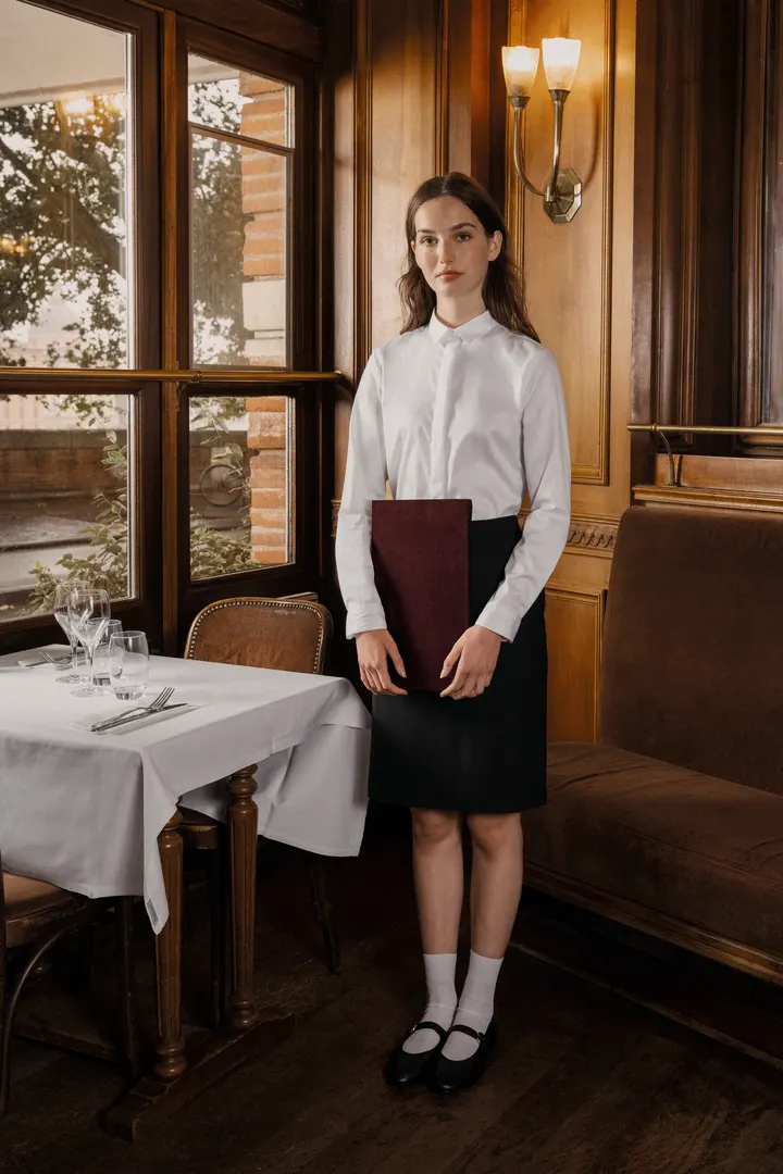 Chemise twill manches longues femme 10