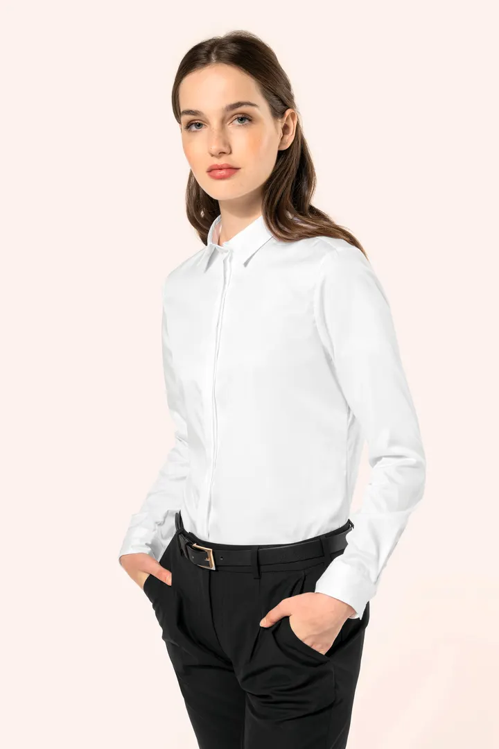 Chemise twill manches longues femme 14