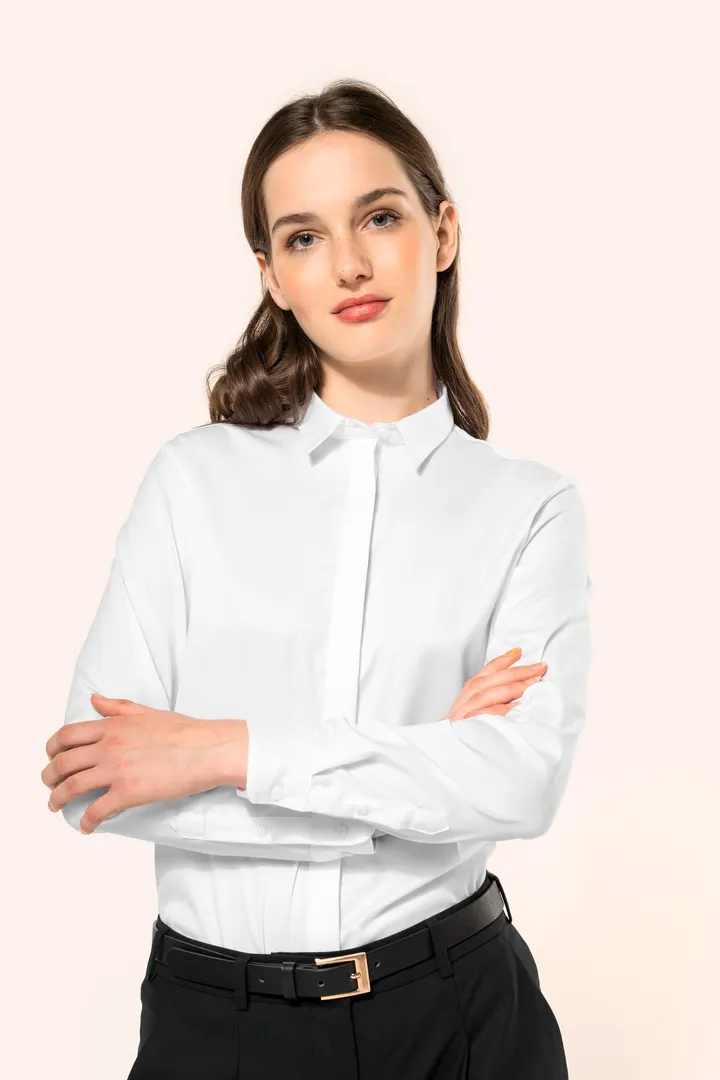 Chemise twill manches longues femme 15