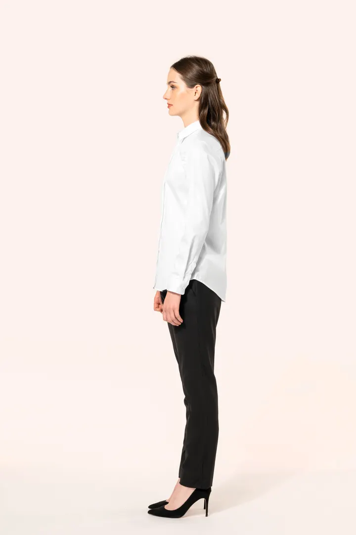 Chemise twill manches longues femme 3