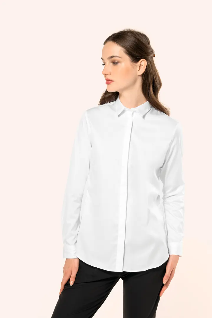 Chemise twill manches longues femme 7