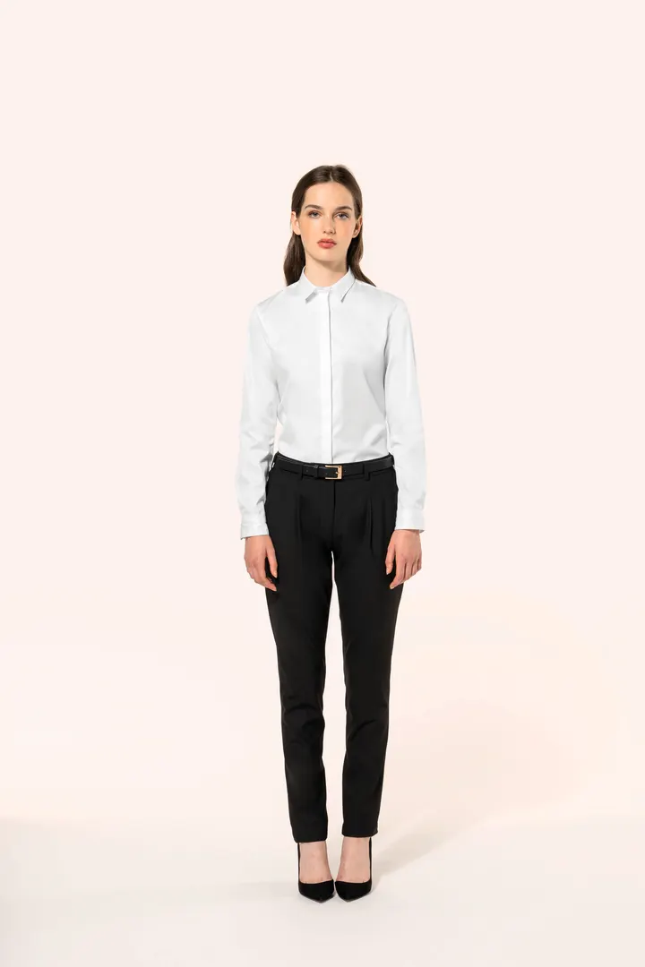 Chemise twill manches longues femme 9