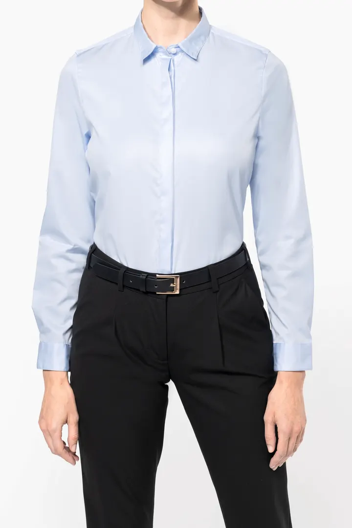 Chemise twill manches longues femme