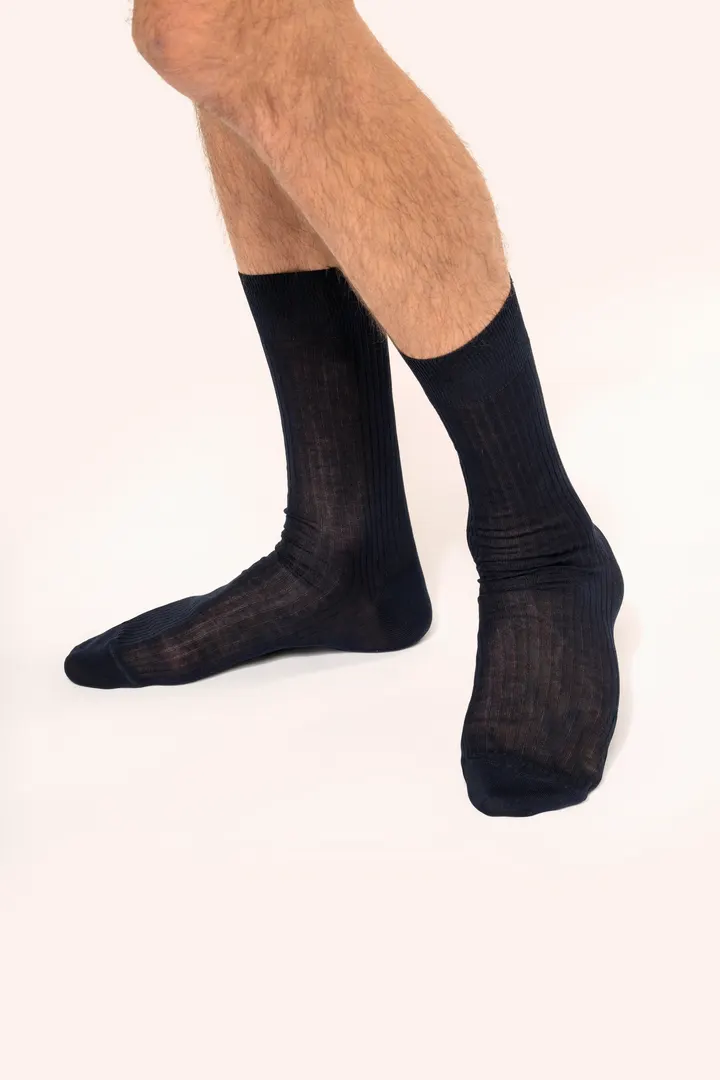 4 x 2 Fil d'Écosse Herrensocken aus Baumwollripp 2