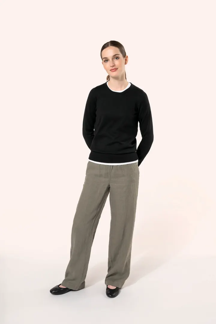 Pull Supima® col rond femme 4