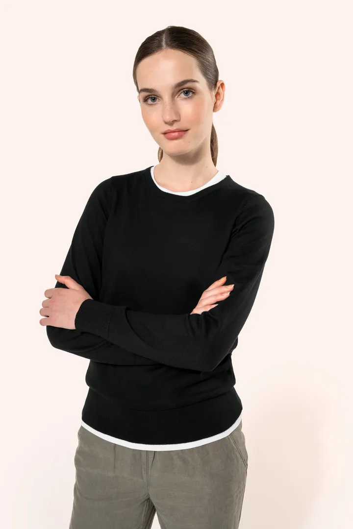 Pull Supima® col rond femme 6