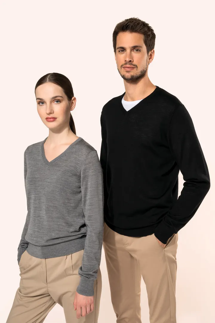 Merino-Herrenpullover mit V-Ausschnitt 12