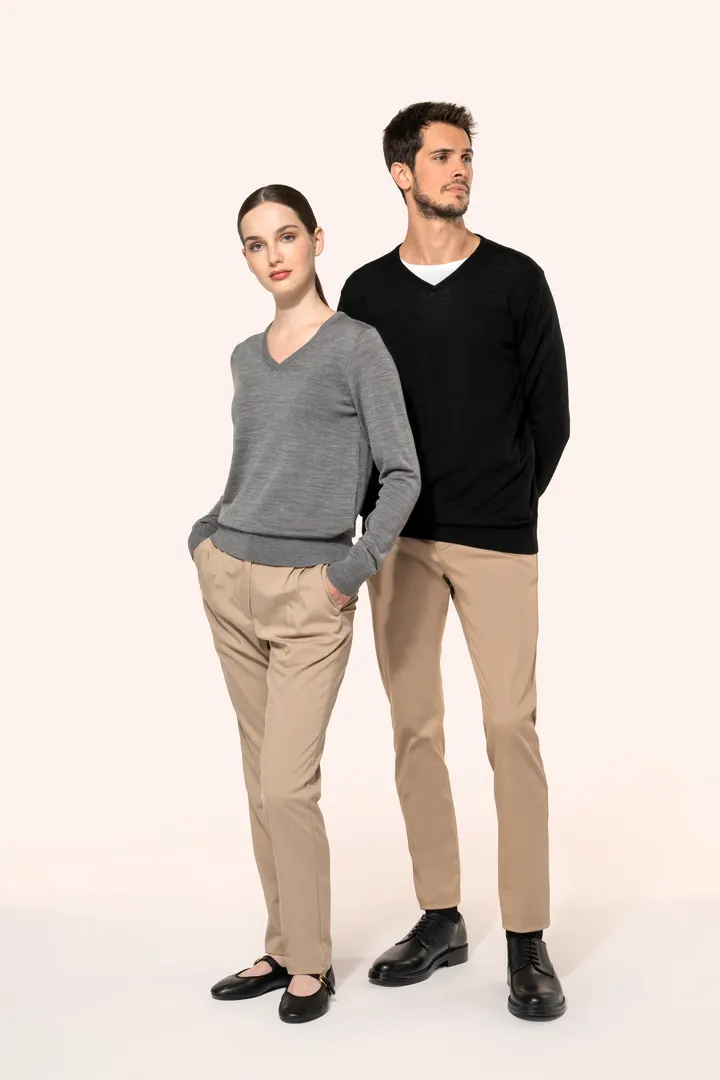 Merino-Herrenpullover mit V-Ausschnitt 10