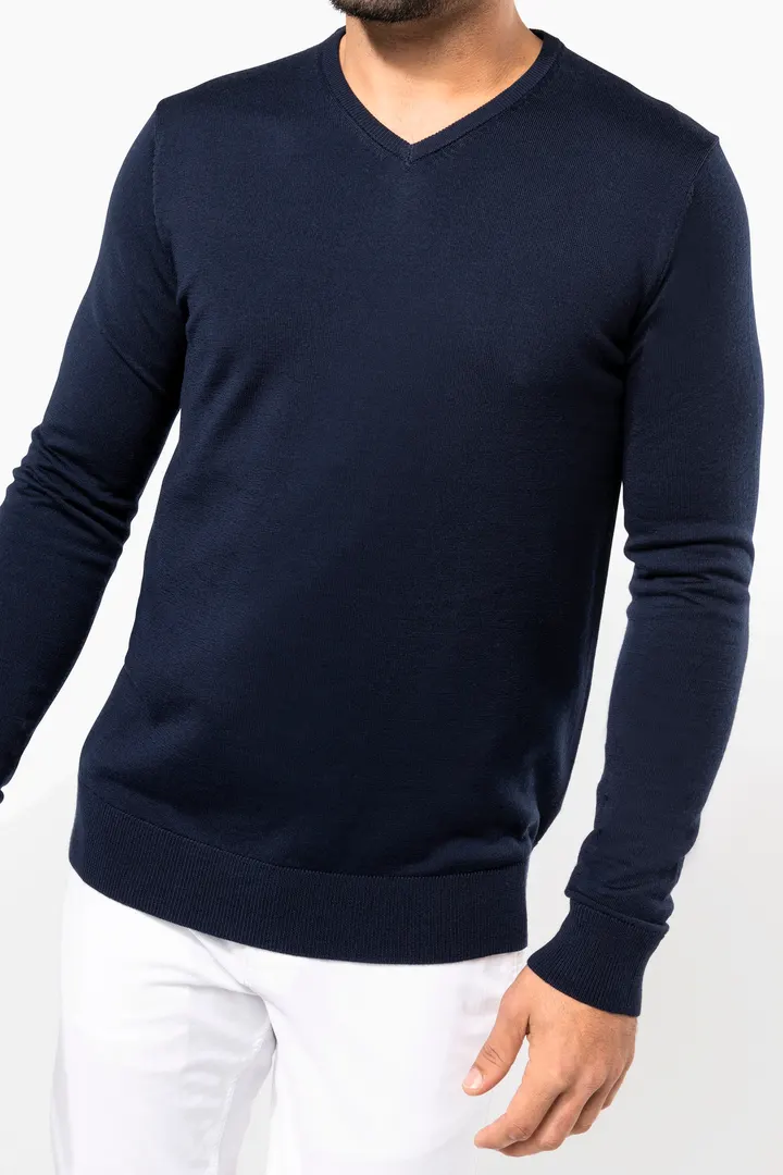 Merino-Herrenpullover mit V-Ausschnitt 2