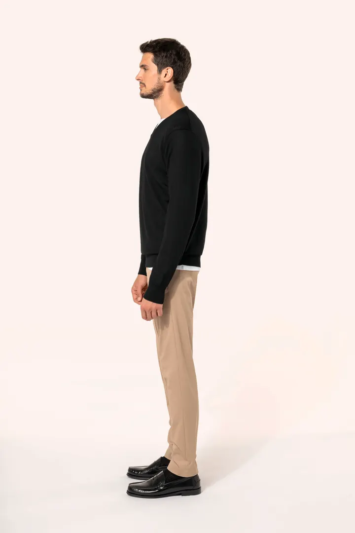 Merino-Herrenpullover mit V-Ausschnitt 5