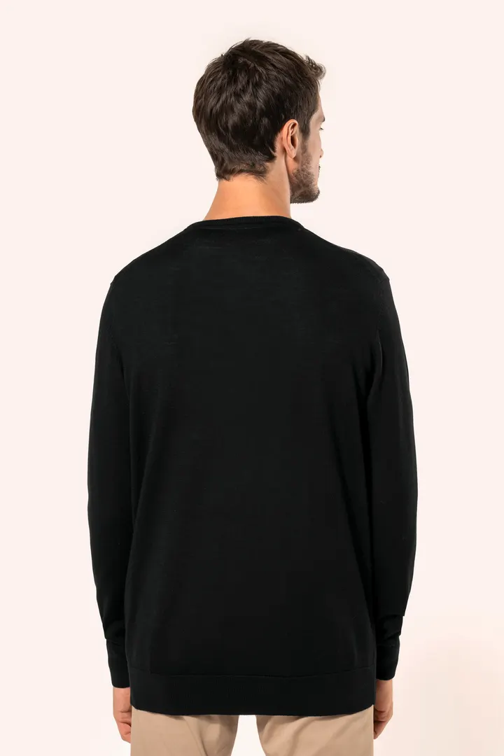 Merino-Herrenpullover mit V-Ausschnitt 6