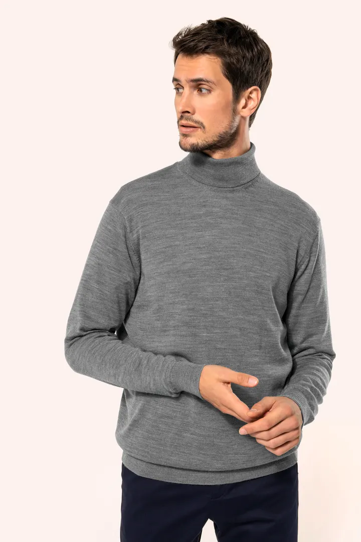 Merino-Herrenpullover mit Rollkragen 6