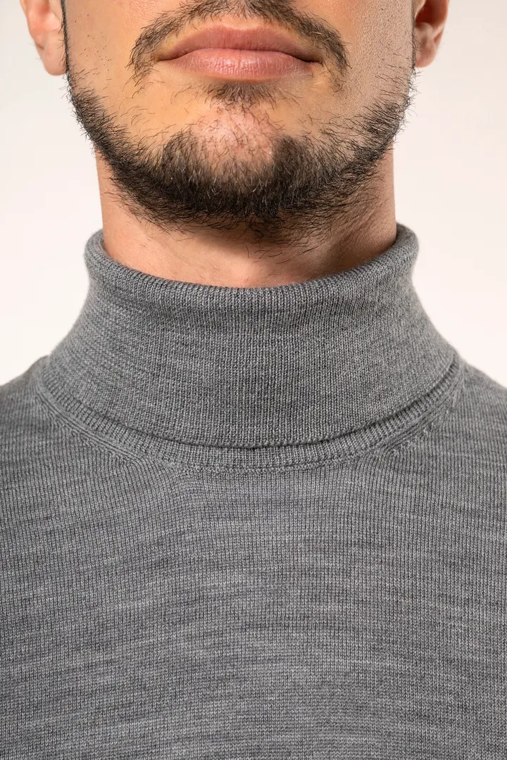 Merino-Herrenpullover mit Rollkragen 9