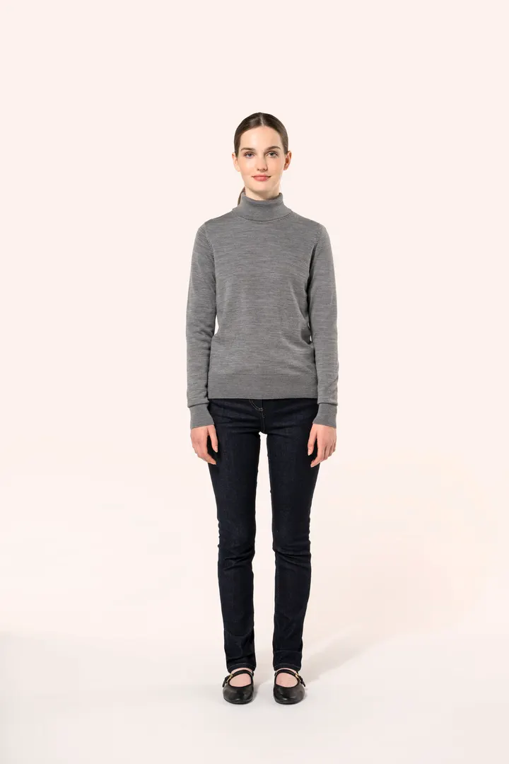 Pull Mérinos col roulé femme 3