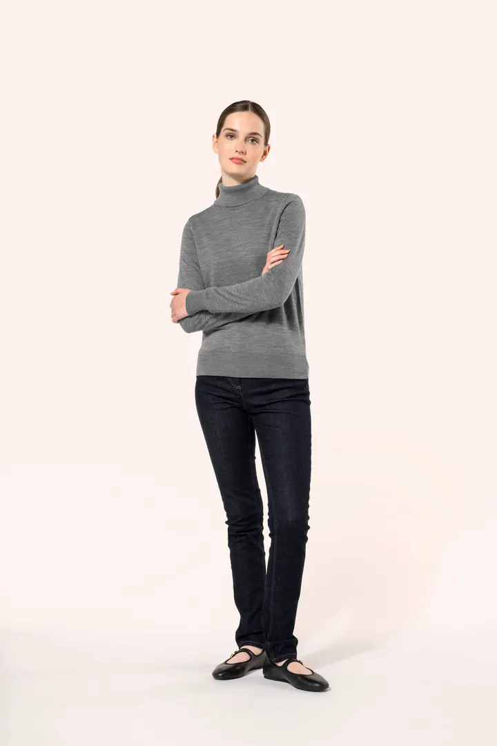 Pull Mérinos col roulé femme 4