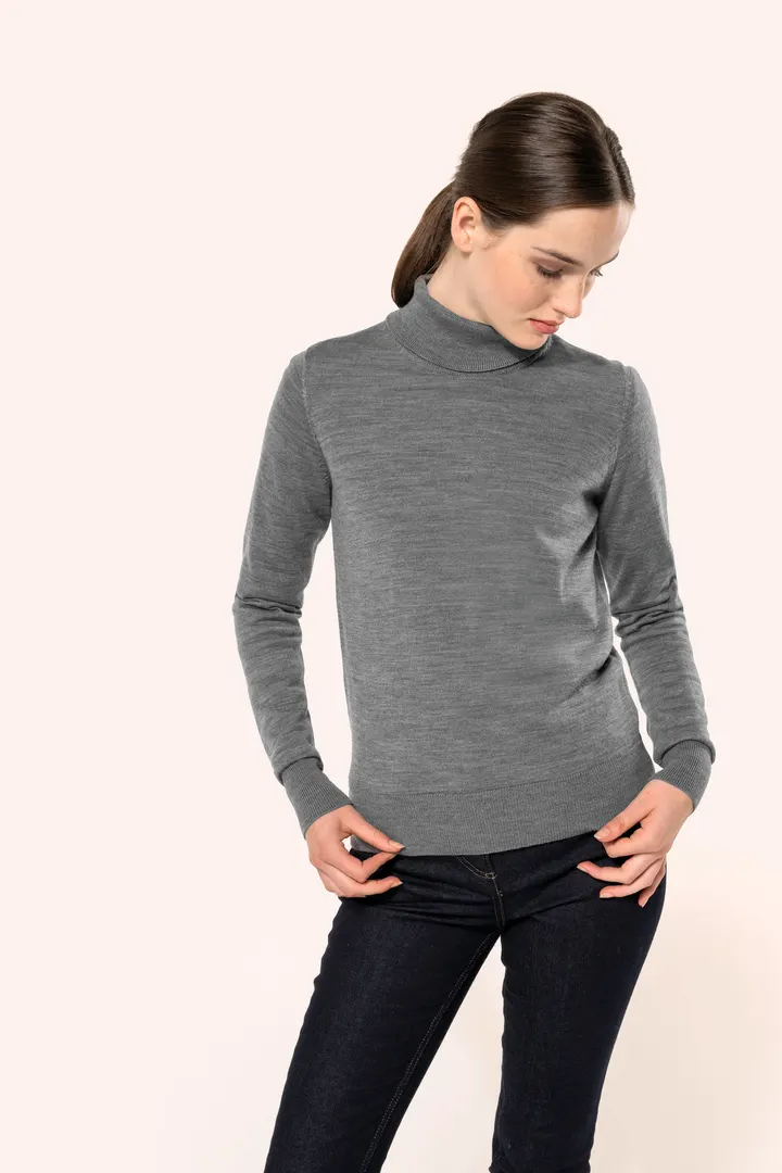 Pull Mérinos col roulé femme 5