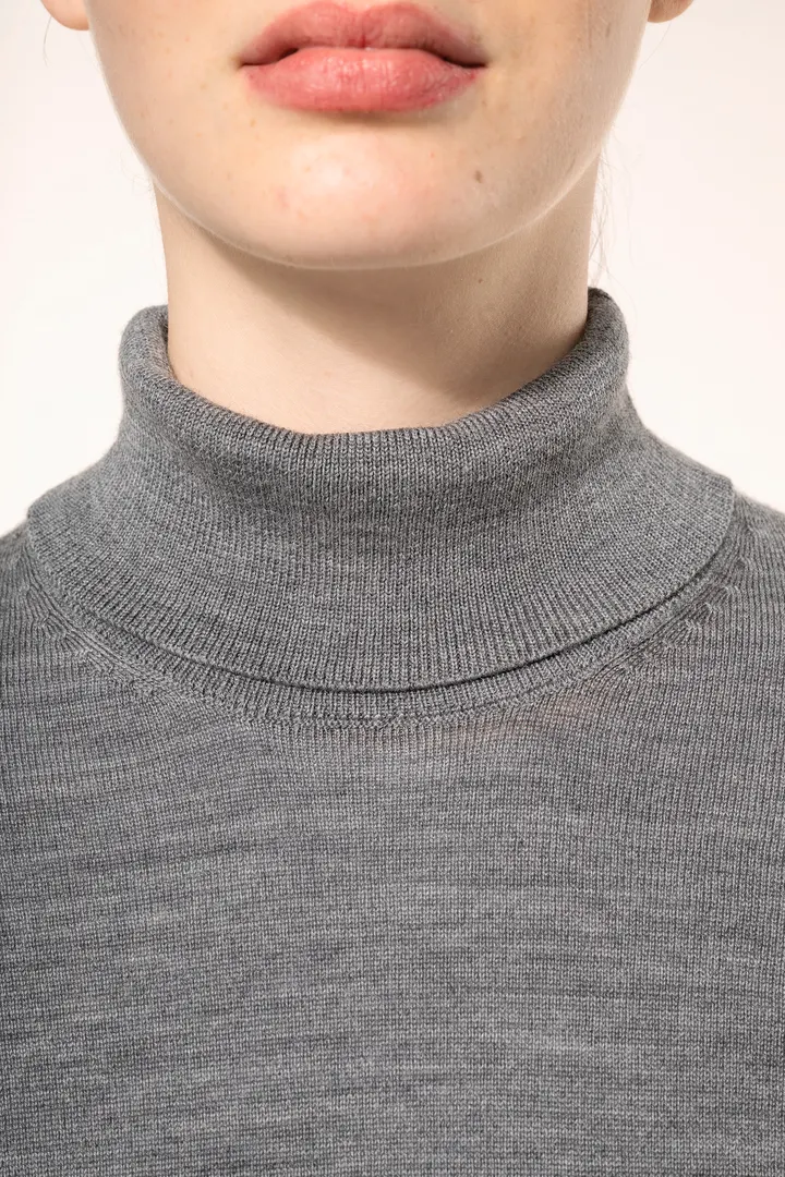 Pull Mérinos col roulé femme 8