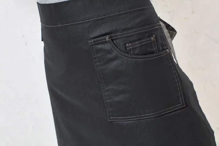 Division - Waxed look denim waist apron 5