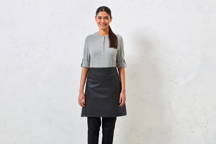 Division - Waxed look denim waist apron 2