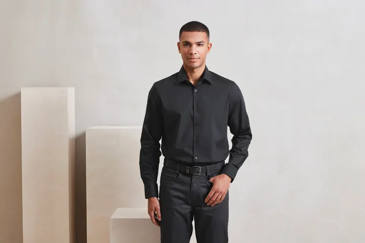 Chemise popeline RECYCLIGHT à manches longues pour homme