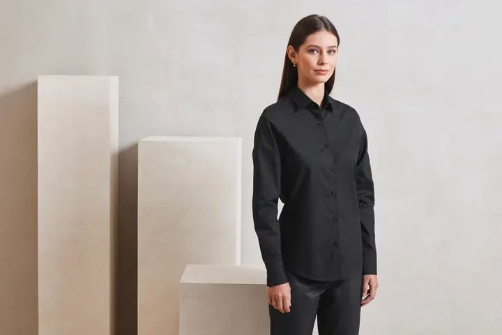 Chemise popeline RECYCLIGHT à manches longues pour femme 1