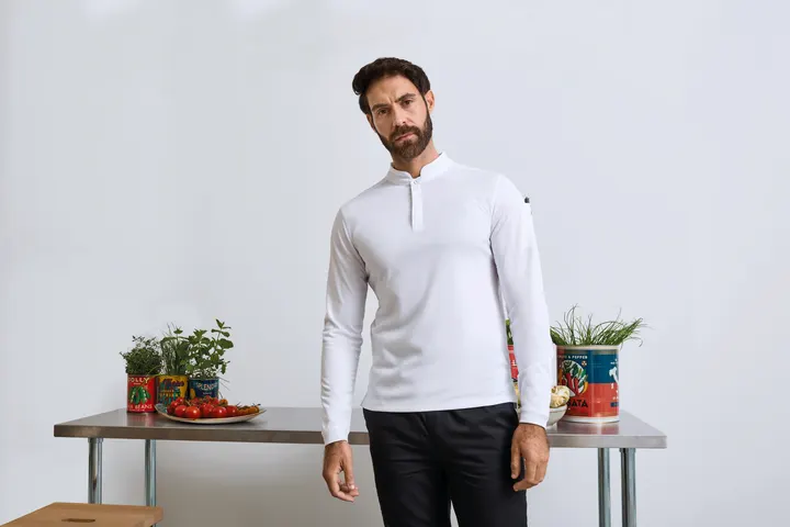 Polo de cuisinier Coolchecker Essential à manches longues 3