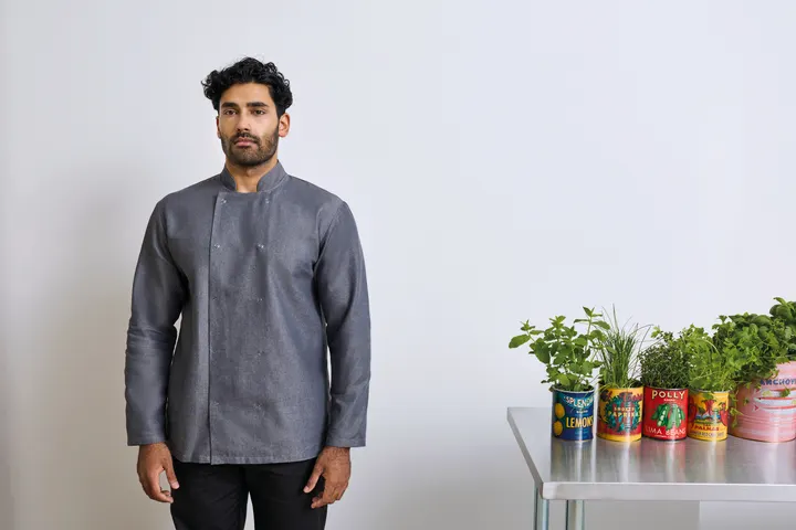 Denim chef's jacket 3