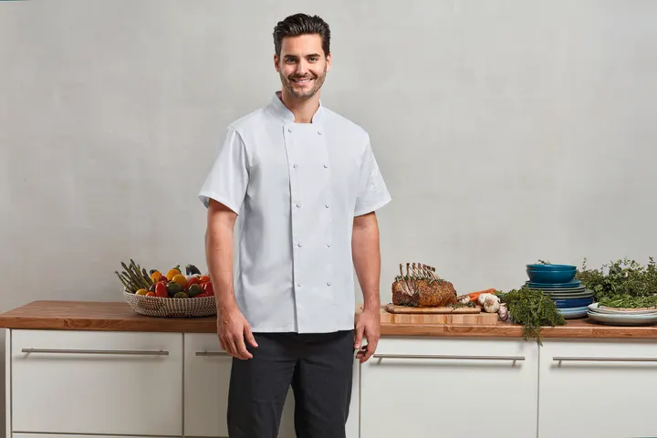 Veste chef cuisinier manches courtes Coolchecker® 2