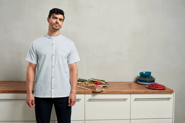 Veste chef cuisinier manches courtes 2