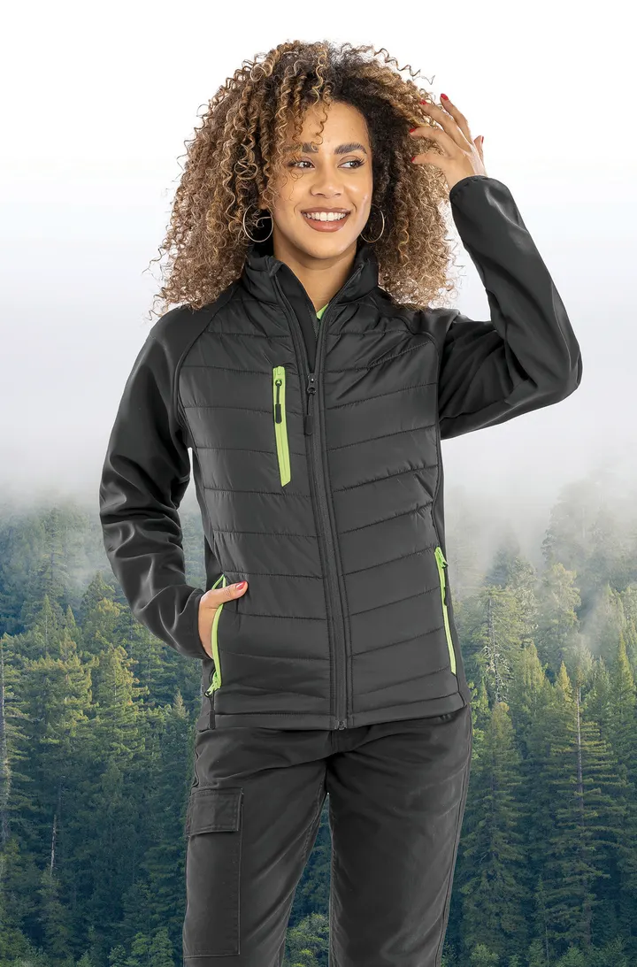 Veste softshell rembourrée black compass recyclée 1